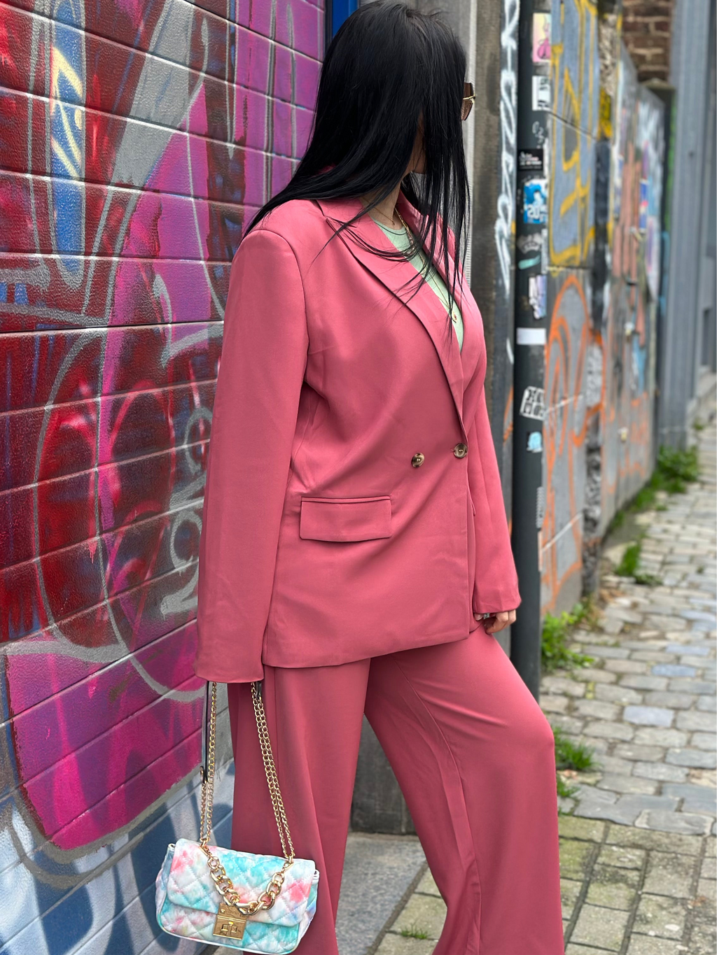 Ensemble Tailleur pink coral