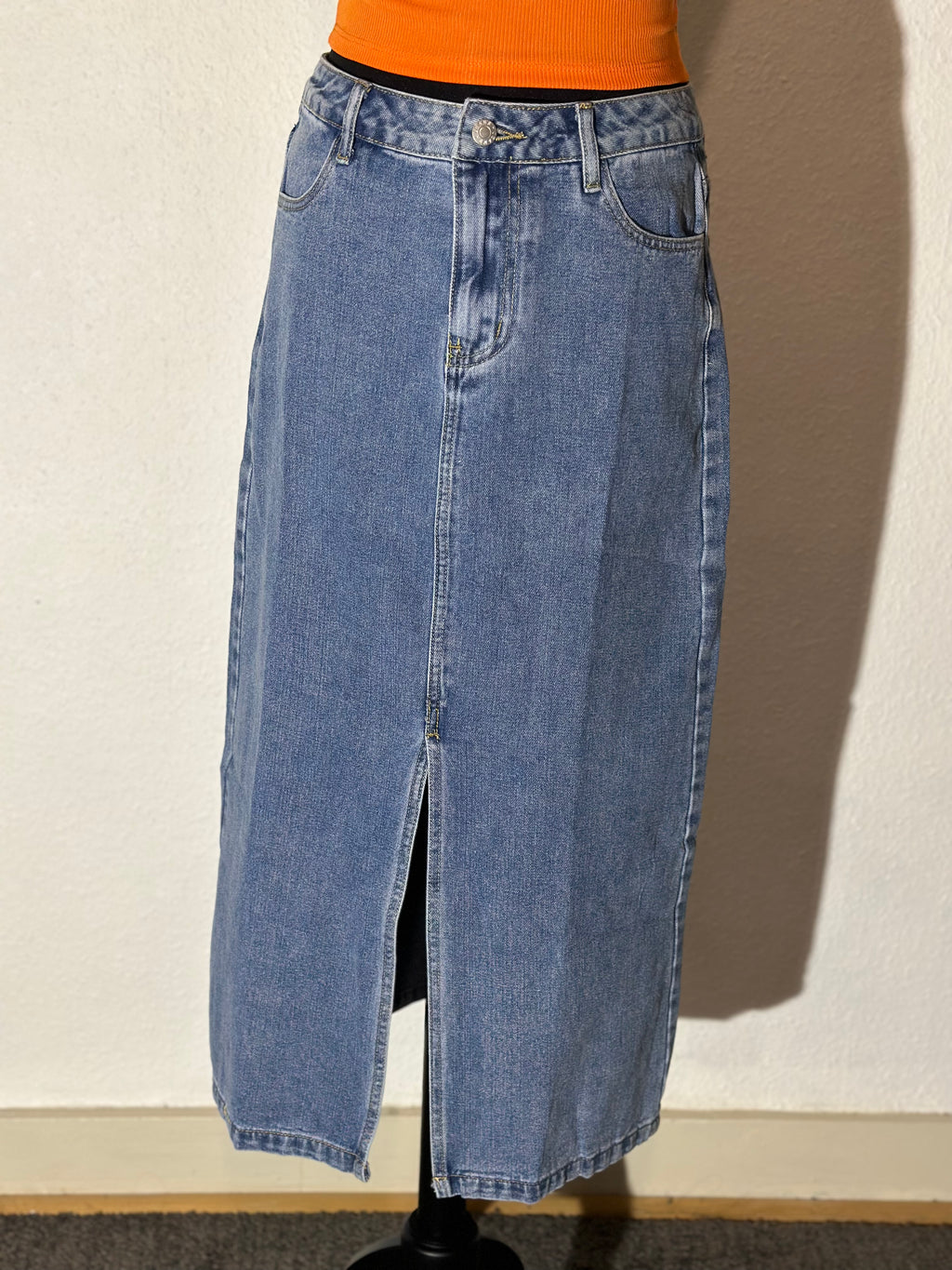 Maxi denim skirt