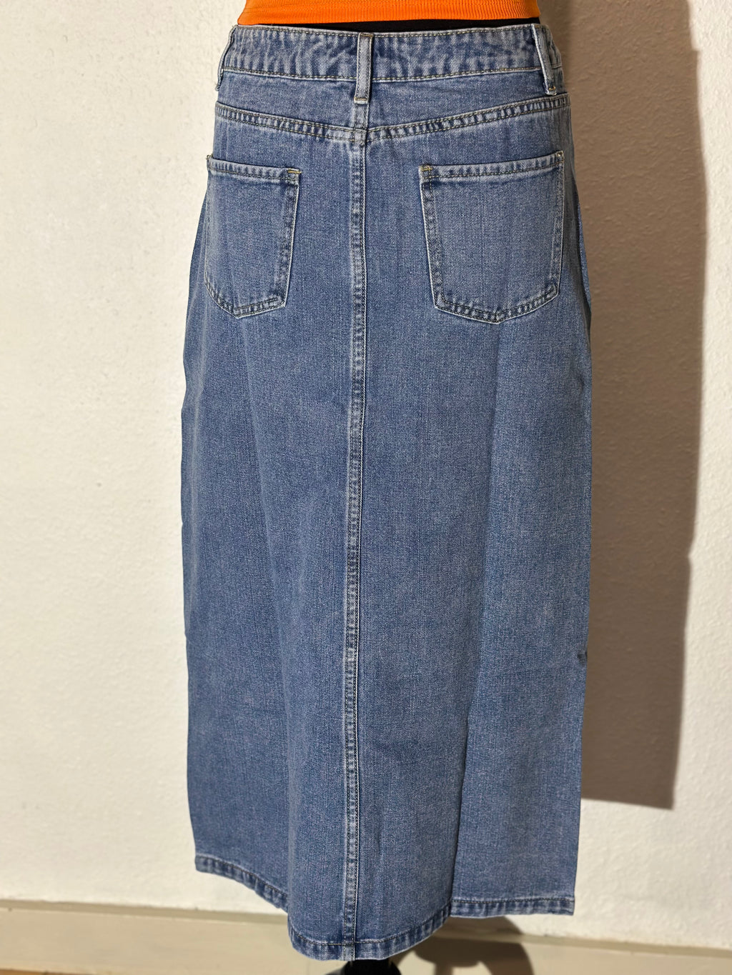 Maxi denim skirt