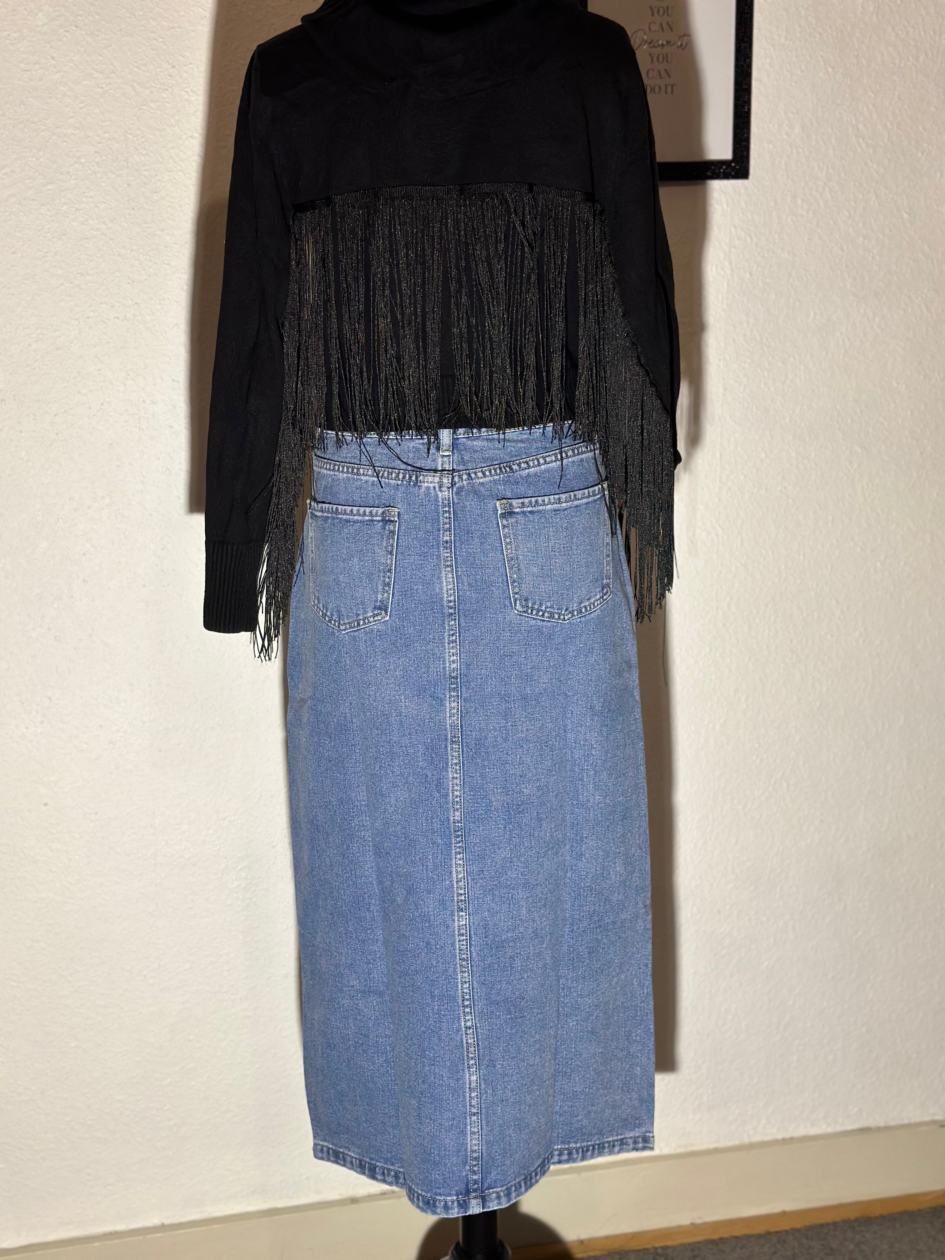 Maxi denim skirt
