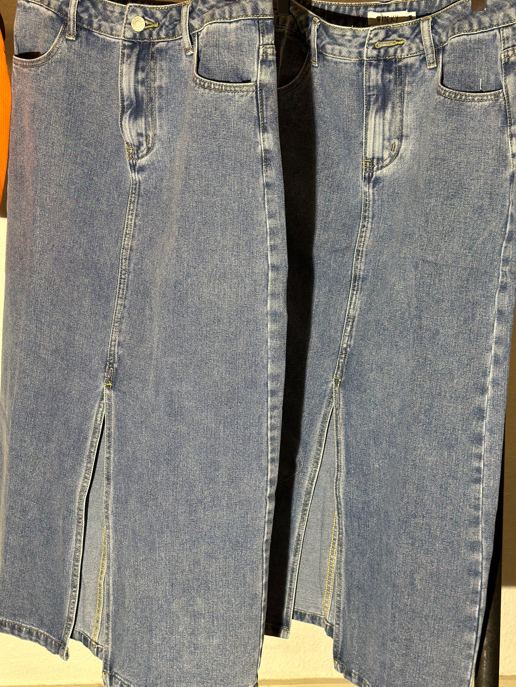 Maxi denim skirt