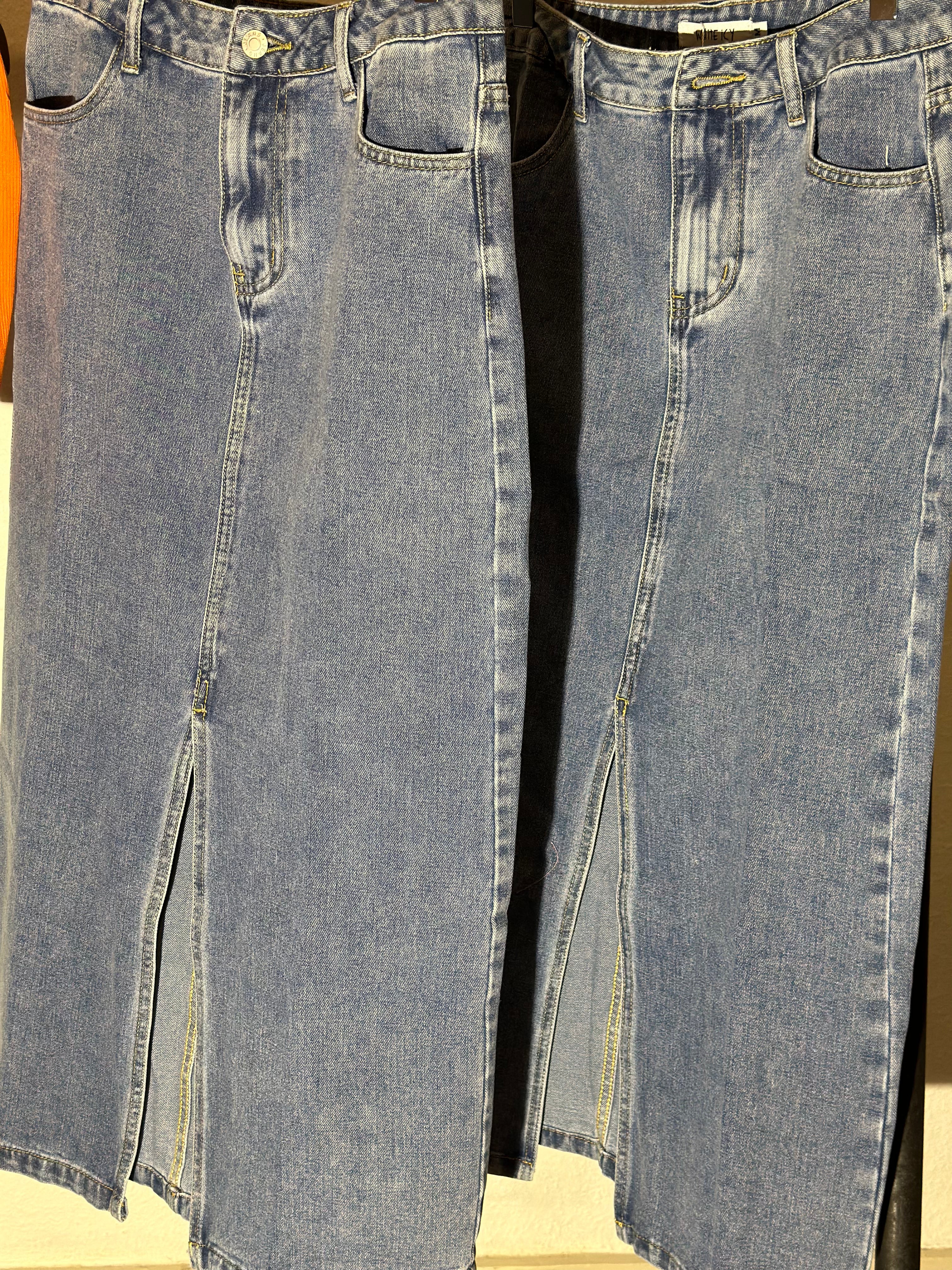 Maxi denim skirt