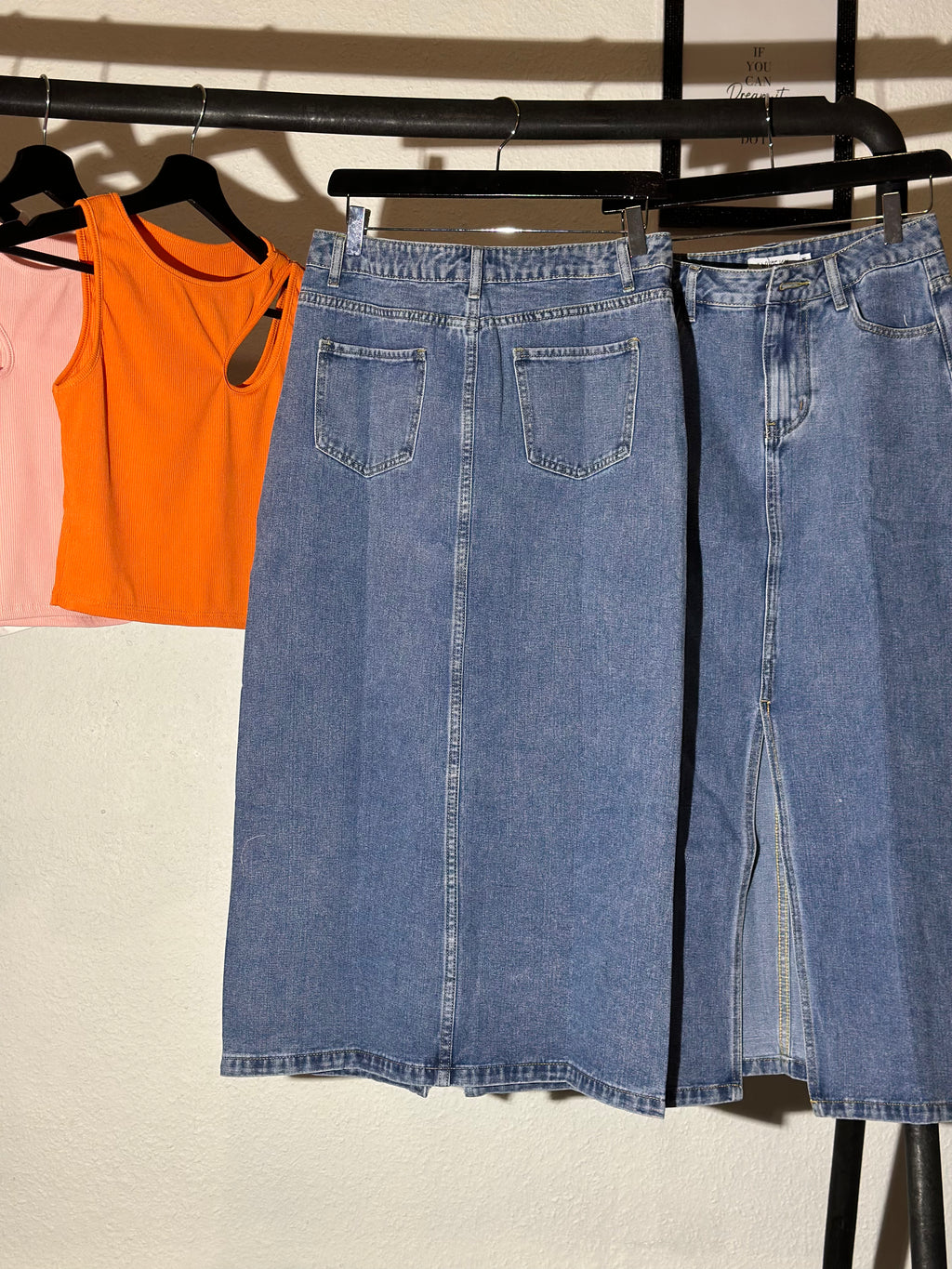 Maxi denim skirt